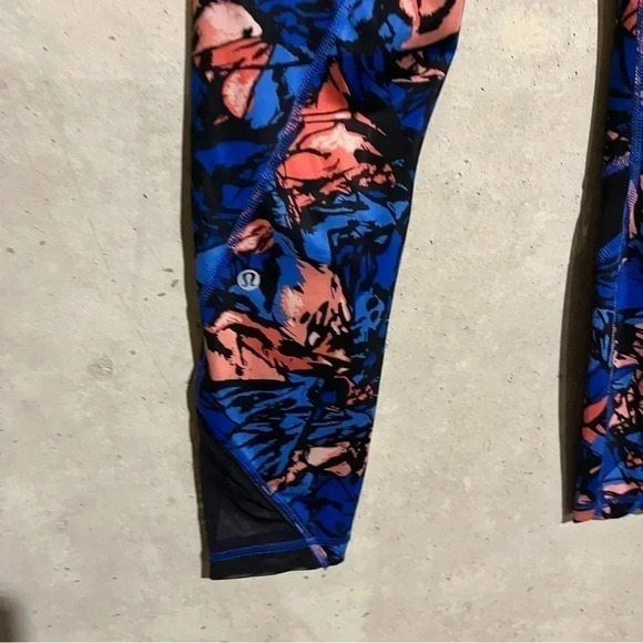 Lululemon Inspire Tight II Paint Storm Harbor Blue Multicolor Size 6 - Picture 5 of 13